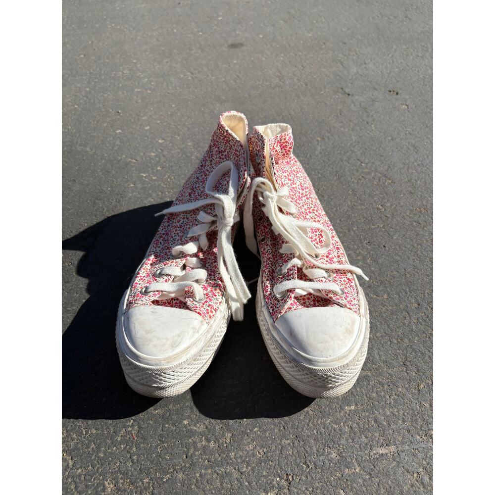 Converse Hightop floral spring womens size 7